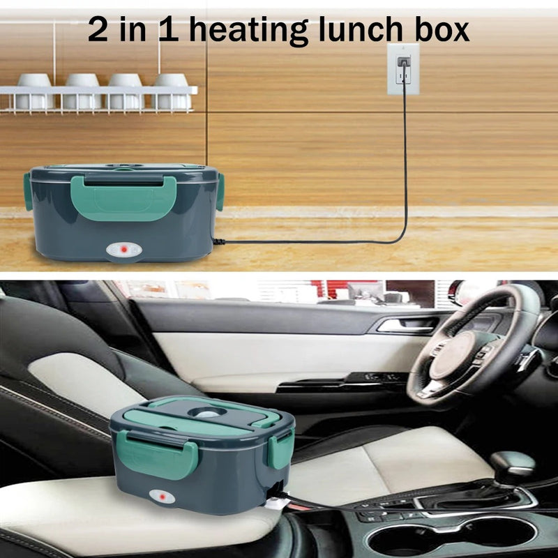 Electric Lunch Box Food Warmer Portable Food Heater for Car Or Home - Leak Proof, Lunch Heating Microwave