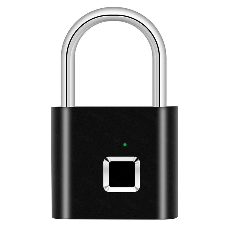 Keyless USB Charging Fingerprint Lock Smart Padlock Waterproof Door Lock |Unlock Portable Anti-theft Padlock Zinc