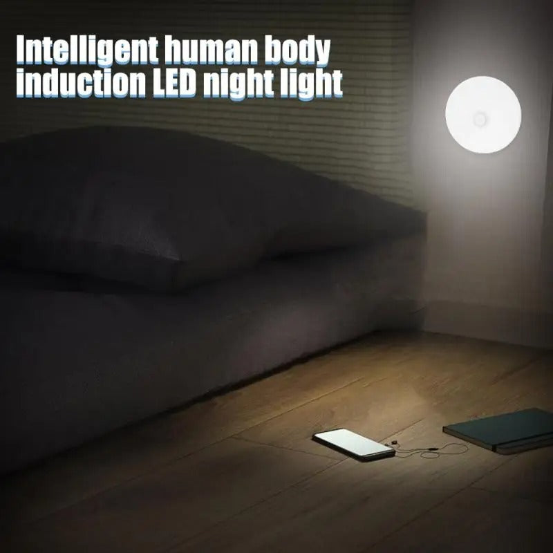 Motion Sensor Wireless Night Lights USB Charging Under Cabinet Light Closet Lamp Wall Stickers Induction Lamp Home Decor