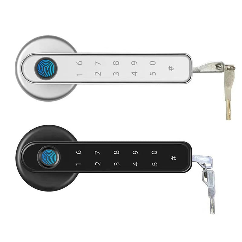 Tuya Biometric Fingerprint Smart Door Lock Electronic Digital Lock Password Keyless Security Door Handle Home