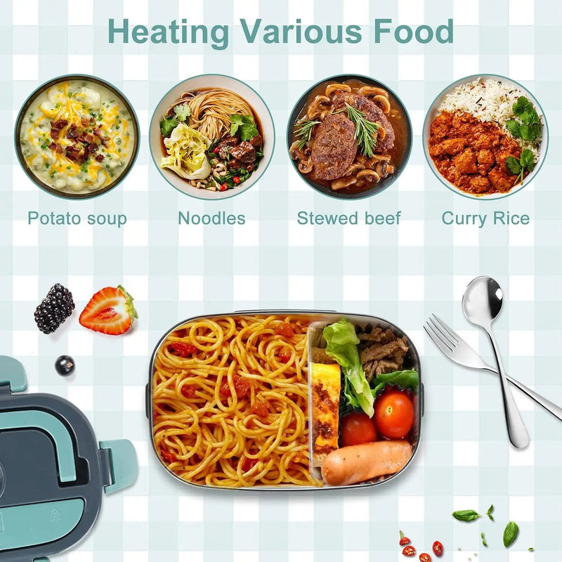 Electric Lunch Box Food Warmer Portable Food Heater for Car Or Home - Leak Proof, Lunch Heating Microwave