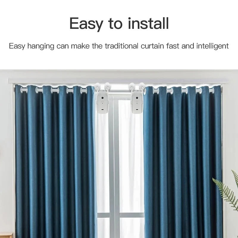 Smart Curtain Robot Motor Roman Rod Rail Automatic Curtain Electric Curtain Robot Remote Control Alexa Google Home WiFi Tuya